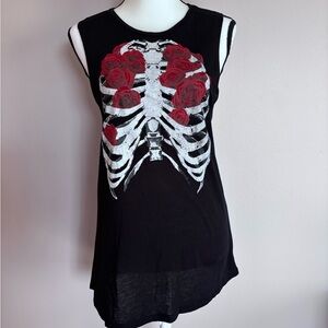Skeleton cutout tank top